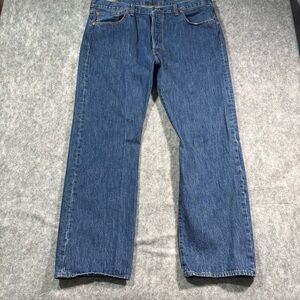 Levis Mens‎ 501 Medium Wash Straight Leg Jeans Size 40x32